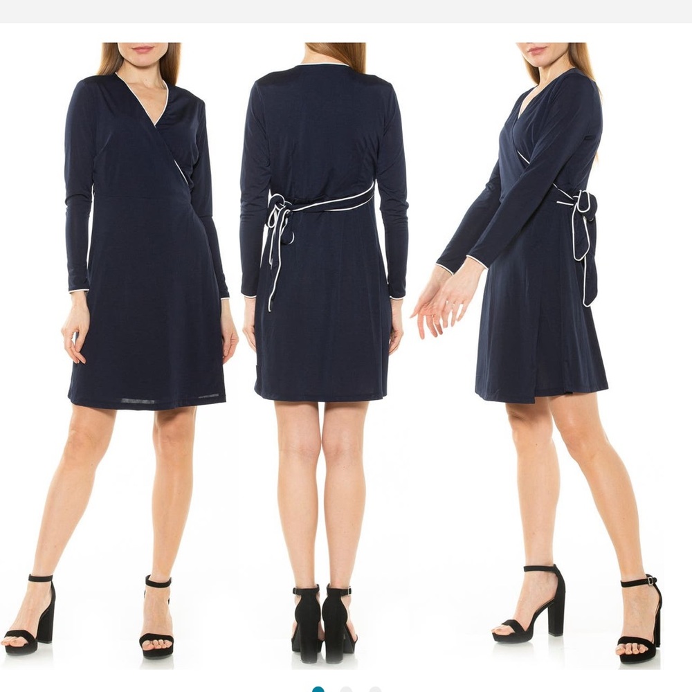 Alexia admor wrap dress navy